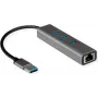 Laptop dock ROLINE 12021112 káblový USB Type-A sivá Ethernet 1000 Mbit/s