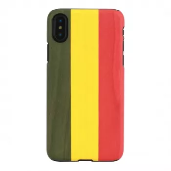 Puzdro na smartphone man and wood pre iPhone X/XS — Reggae čierna, ochranné tvrdé zadné krytie