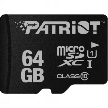Pamäťová karta PATRIOT MicroSDXC 64GB UHS‑I Class 10 U1 80MB/s (PSF64GMDC10)