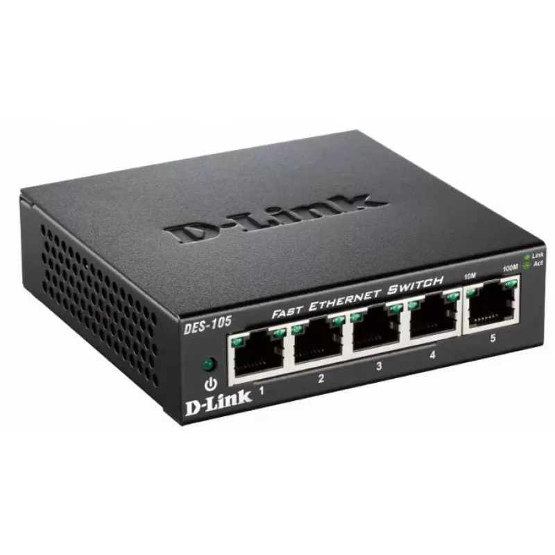 D-Link DES-105 Unmanaged L2 čierna