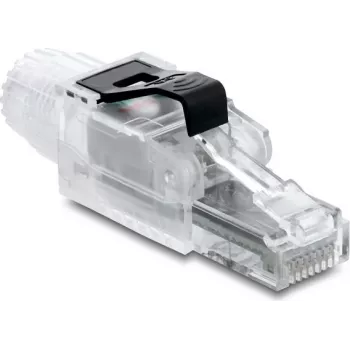 DELOCK RJ45 konektor samec na priamu montáž Cat.6A nechránený transparentný/čierny (91127)