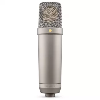 Štúdiový kondenzátorový mikrofón RØDE NT1‑A 5th Gen — kardioidná charakteristika, XLR/USB, 24/32‑bit, do 192 kHz, max. SPL 142 dB, strieborný
