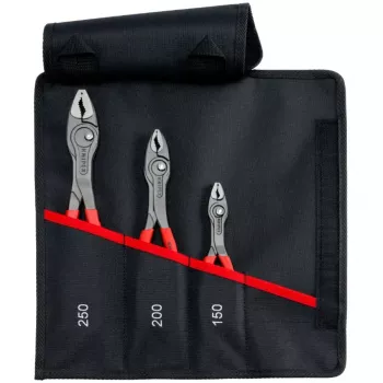 Knipex rolovacia taška TwinGrip sada čelných klieští, 3-dielna, dĺžky 150/200/250 mm, červená