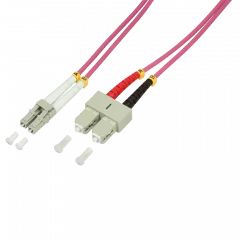 Logilink - Patch kábel - LC Multi-Mode (M) na SC Multi-Mode (M) - 10 m - optický - 50/125 mikrometrov - OM4 - bez halogénov - heather violet (FP4LS10)