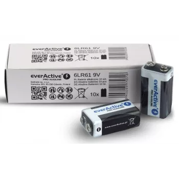 Batéria alkalická EverActive Pro Alkaline 6LR61 9V