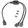 RGB rozbočovací kábel EK Water Blocks Loop D-RGB 2-Way čierny 5V