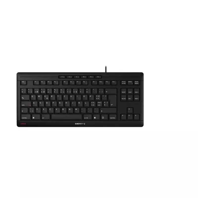 CHERRY STREAM TKL klávesnica Universal USB QWERTZ švajčiarska čierna