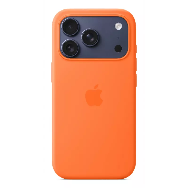 Silikónové puzdro Apple iPhone 17 Pro MagSafe oranžové puzdro