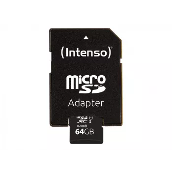 Intenso Performance - pamäťová karta (microSDXC s SD adaptérom) - 64GB - UHS-I U1 / Class10 - microSDXC UHS-I (3424490)