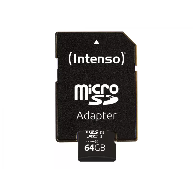 Intenso Performance - pamäťová karta (microSDXC s SD adaptérom) - 64GB - UHS-I U1 / Class10 - microSDXC UHS-I (3424490)