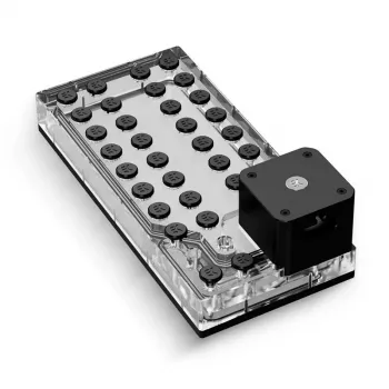 Pumpná rozdeľovacia doska EK Water Blocks EK-QuantumX Loophole D5 PWM čierna plexisklo