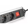 Digitus 6-násobná kancelárska predlžovacia zásuvka s 3x USB portami 1,5 m kábel