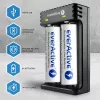 Nabíjačka batérií everActive LC200 domáca USB, 2-slotová, Li-Ion, podporuje A/AA/AAA/AAAA/C/D, 5 V vstup, 4,2 V výstup, čierna