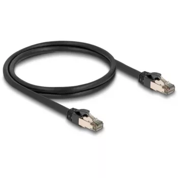 Sieťový kábel DELOCK 80240 Cat6a U/FTP (STP) RJ-45–RJ-45, 1 m, čierny