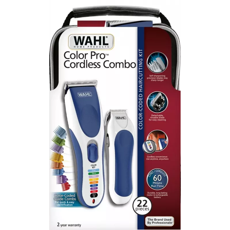 Wahl 09649-916 strihačka/trimer vlasov modrá, biela 8 nikel-metalhydrid (NiMH)