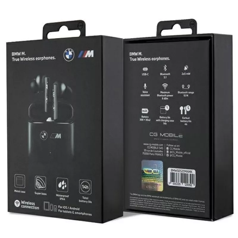 Bluetooth slúchadlá TWS BMWSES20MAMK čierna