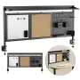 Oddeľovač na stôl ergo office ER-300 B, šírka 1250 mm, max. zaťaženie 10 kg