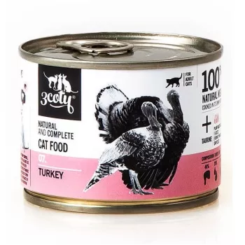 3COTY 07. morčacie - mokré krmivo pre mačky - 180g