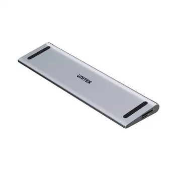 KVM switch Unitek D1106AGY01 USB-C Triple 4K dokovacia stanica s KVM, 3x USB-A, 5x USB-C, HDMI×2, DP×1, RJ-45, SD čítačka, 3840×2160@60Hz, hliník