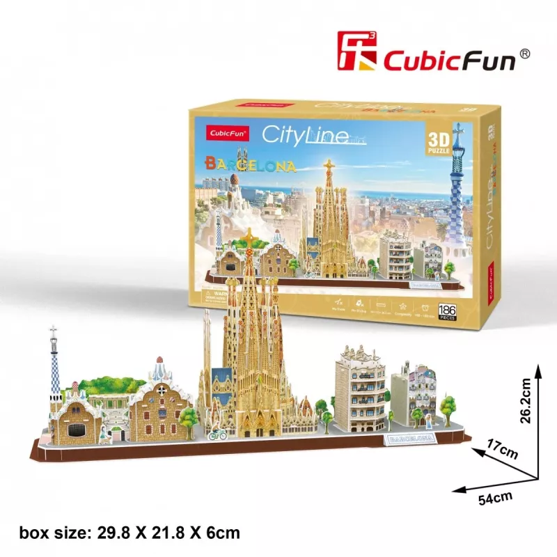 3D Puzzle - Barcelona - obtiažnosť: 4/8