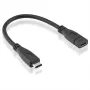 Roline - predlžovací USB kábel - USB-C (M) na USB-C (W) - USB 3.1 - 15 cm - čierny