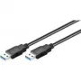 Wentronic Goobay USB 3.0 SuperSpeed kábel, čierny, 0,5 m - USB 3.0 konektor samec (Type-A) > USB 3.0 konektor samec (Type-A) (95716)