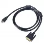 Akyga AK-AV-11 HDMI na DVI-D kábel (24+1), 1,8 m, čierny