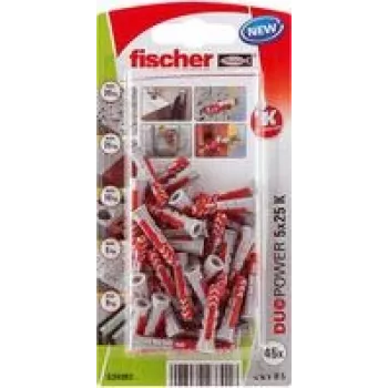 Fischer DuoPower 5 x 25 K NV hmoždinka 25 mm 534992 1 sada (534992)