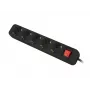 Predlžovací kábel Lanberg PS1-05F-0300-BK 3m 5 zásuviek interiér čierny