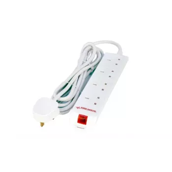 Microconnect MC-UKSURGESTRIP4-2M predlžovací kábel 4 AC zásuvky interiérový biely
