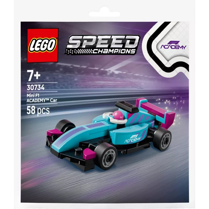 30734 Speed Champions F1 ACADEMY mini auto, stavebnica Polybag