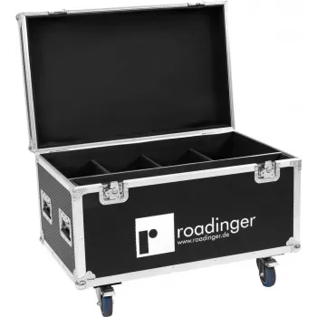 Flightcase Roadinger 31005229 pre 4× LED IP Atmo Blinder — ochranné puzdro na transport, penové vložky