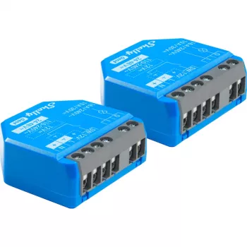 Inteligentný spínač Shelly 1 Gen4, bezdrôtový, 240 V AC, Bluetooth 5.0/Wi‑Fi/ZigBee, plastové puzdro, 42×16×37 mm, balenie 2 ks