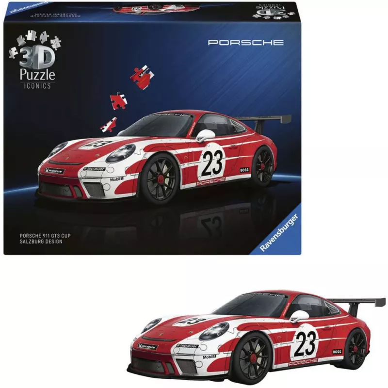 3D puzzle Ravensburger Porsche 911 „Salzburg Edition“ – zberateľská modelová stavebnica (Ravensburger 12008038)