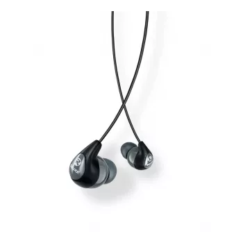 Shure SE112-GR káblové in-ear slúchadlá pre hovory/hudbu, čierna, sivá
