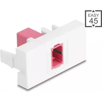 Modul do patch panela DELOCK 90895 — SC Simplex fiber adaptér, fialový/biely