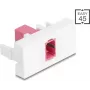 Modul do patch panela DELOCK 90895 — SC Simplex fiber adaptér, fialový/biely