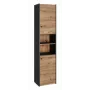 Kúpeľňová vysoká skrinka top e shop S40 ANTHRACIT/ARTISAN, voľne stojaca, 400×300×1700 mm, 6 políc, 2 dvere