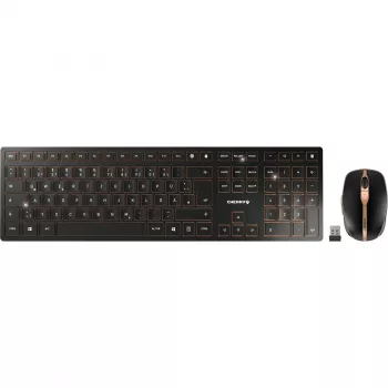 CHERRY DW 9100 tenká klávesnica myš vrátane Universal RF Wireless + Bluetooth QWERTZ Deutsch čierna