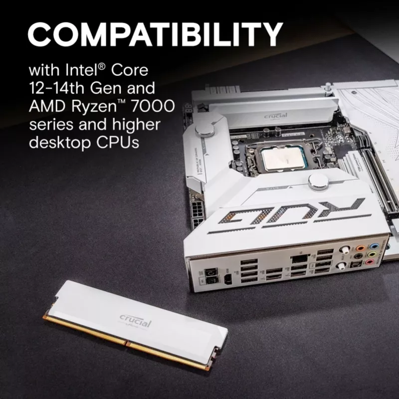 16GB Crucial Pro Overclocking Edition modul - DIMM 288-PIN 6400 MHz / PC5-51200 - CL38 - 1.35 V - nebufferovaný - non-ECC