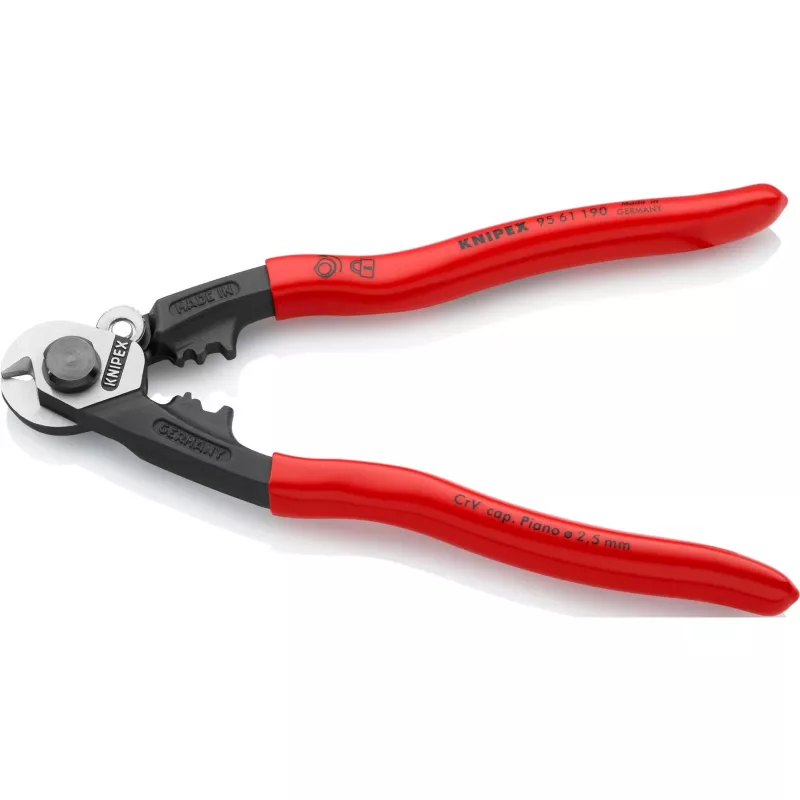 Knipex 95 61 190 nožnice na oceľové laná, 190 mm