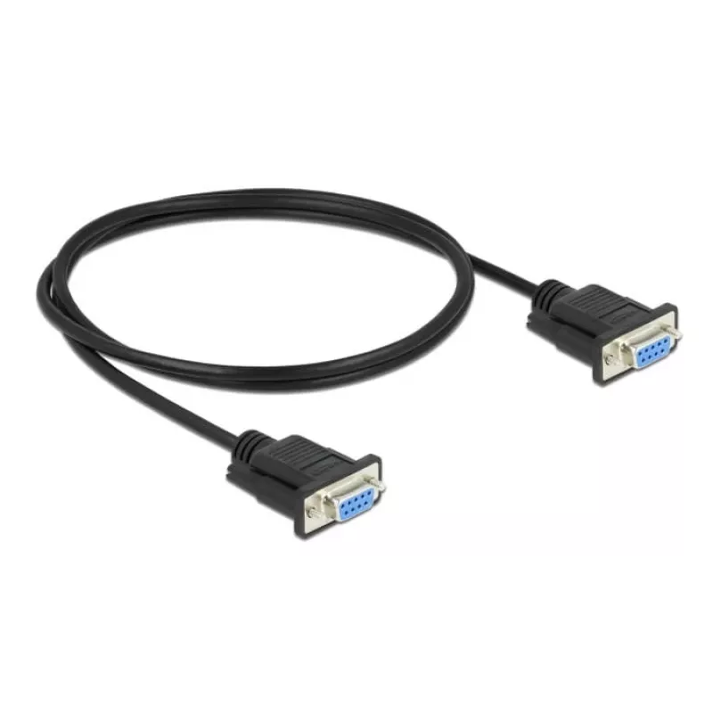 Sériový kábel DeLOCK 86608 čierny 1m RS-232 Sub-D9
