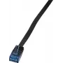 Sieťový kábel LogiLink 0,25m RJ45 Cat6 čierny
