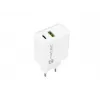 Sieťová rýchlonabíjačka NATEC RIBERA 12V 20W USB-C PD 3.0 + USB-A Samsung AFC biela
