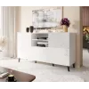 ABETO komoda 150x42x82 biela lesklá