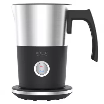 Automatický šľahač mlieka Adler AD 4497 – nerez, 600W, 120 ml peny / 300 ml ohrev, teplé & studené