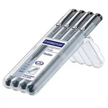 Fineliner Staedtler Pigment Liner 308 čierny 4 ks