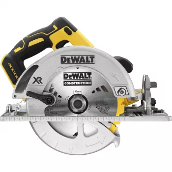Kotúčová píla DeWALT DCS572NT — 18 V Li‑Ion, bezkartáčová, 184 mm kotúč, 58 mm hĺbka rezu (90°), 57° sklon