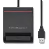 Čítačka ID kariet QOLTEC Smart-Chip-ID čítačka kariet — USB, čierna, 84,5×65×16 mm, 63 g