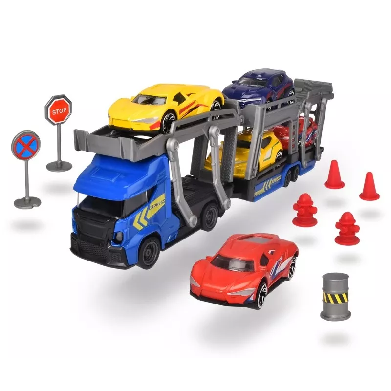 Mechanická hračka sada Dickie City Set 203745012 s vozidlami a príslušenstvom